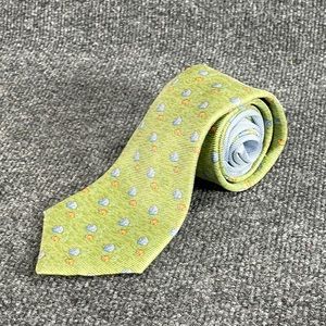 *Tommy Hilfiger Men’s Lime Green Fish Print Necktie